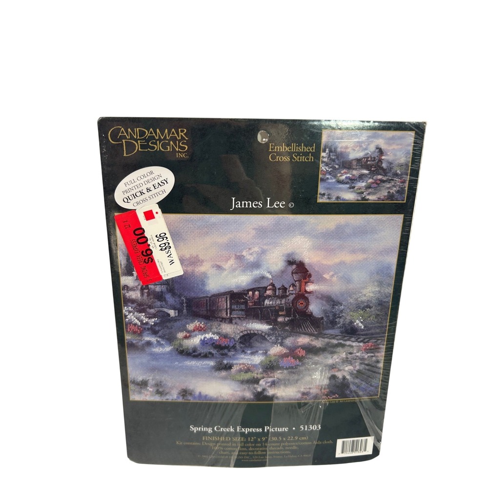 Candamar Designs Needlepoint Kit OS Multicolor Floral Landscape DIY Craft Kit